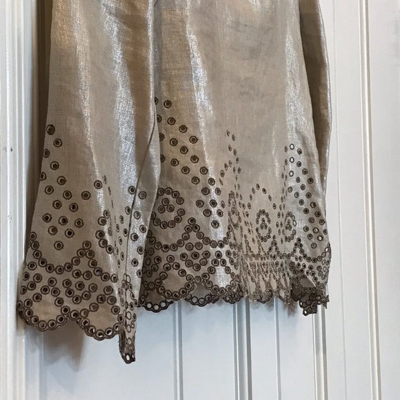 Talbots, size 4, blouse/short tunic, bronze/gold - Picture 5 of 9